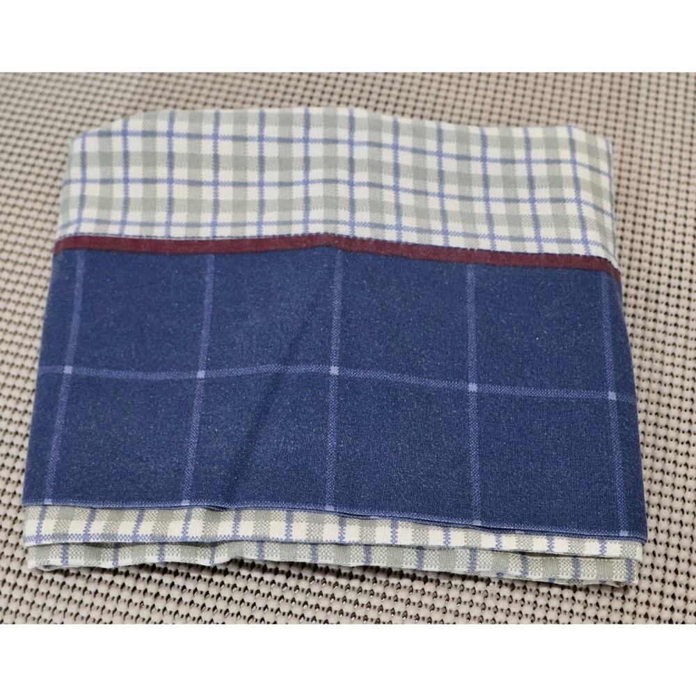 WestPoint Stevens Pillowcase Standard Plaid Check Cotton Blend USA